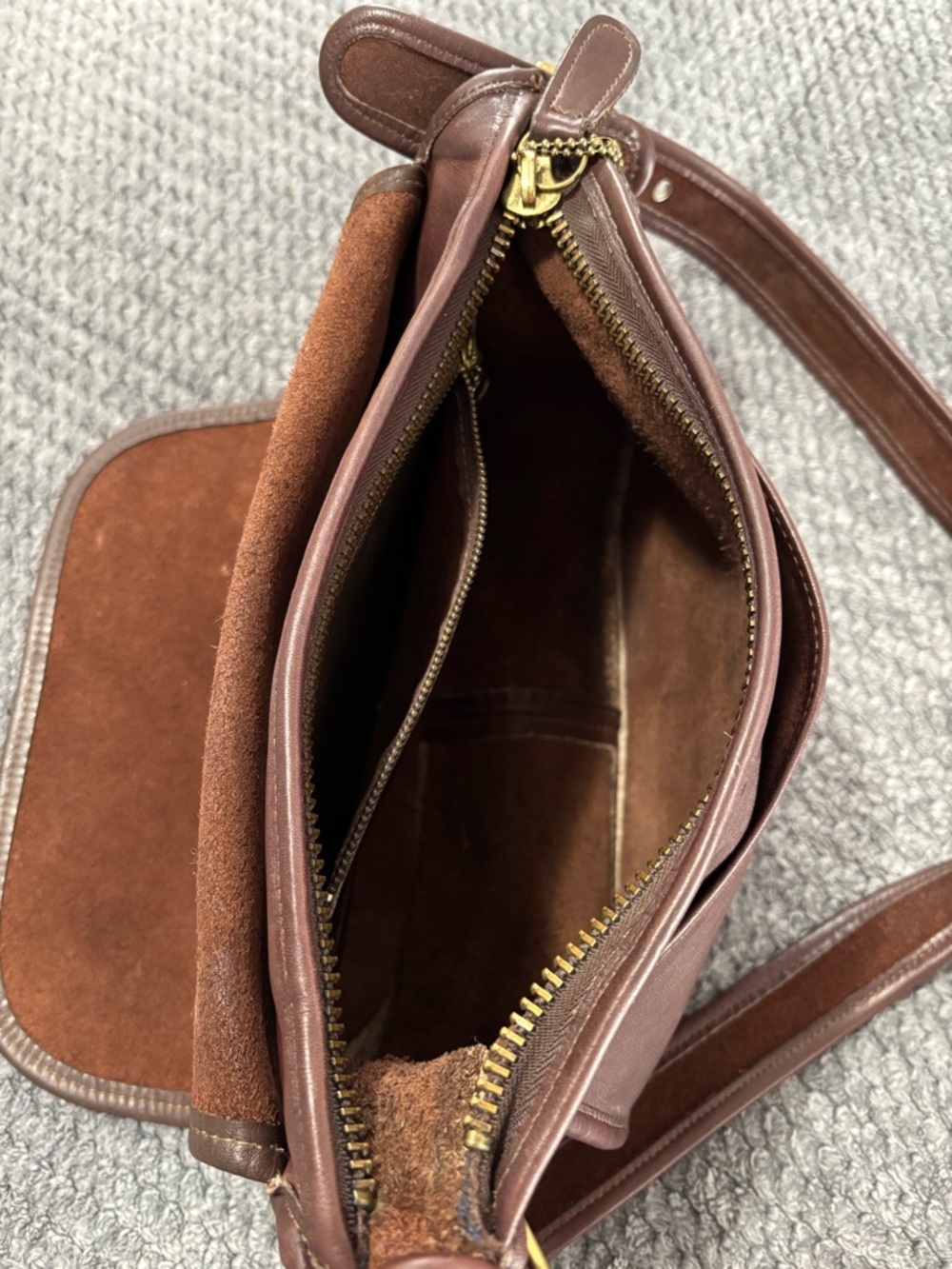 Coach Classic Leather Crossbody Bag - Dark Brown Vintage - Picture 7 of 13